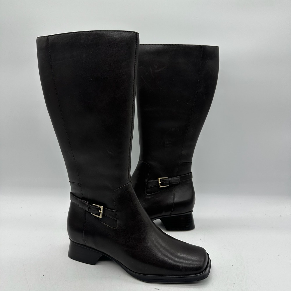 Relativity Womens Size 6.5 Nina AG-F032117-35 Dark Brown Leather Knee High Boots